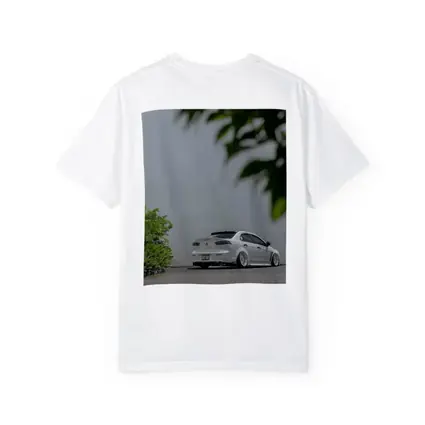 Mitsubishi Lancer White Stance Street Parking