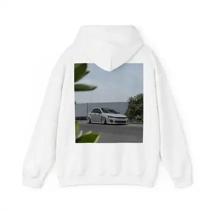 Mitsubishi Lancer Bagged White Stance Street