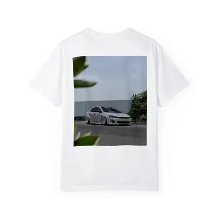 Mitsubishi Lancer Bagged White Stance Street