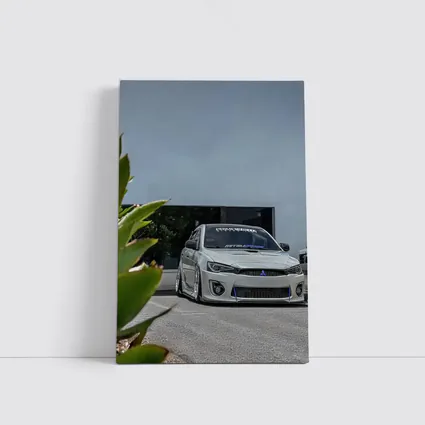 Mitsubishi Lancer Widebody Stance Parking Lot