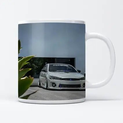 Mitsubishi Lancer Widebody Stance Parking Lot
