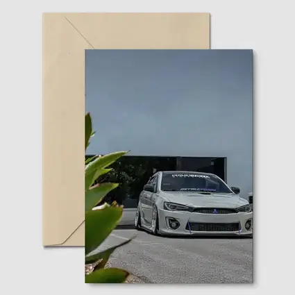 Mitsubishi Lancer Widebody Stance Parking Lot