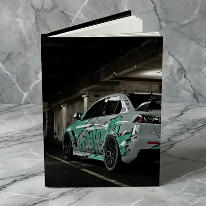Mitsubishi Lancer Graffiti Wrap Underground Parking