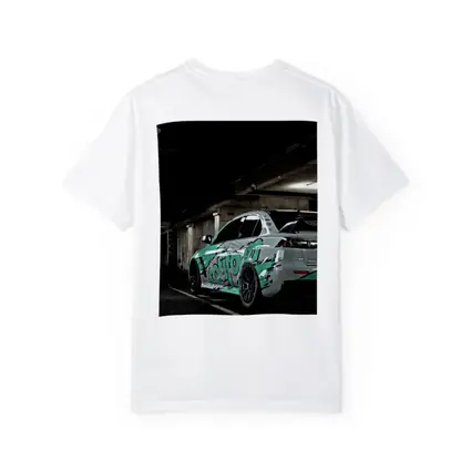 Mitsubishi Lancer Graffiti Wrap Underground Parking