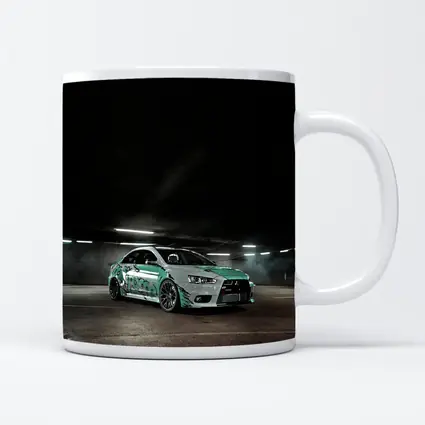 Mitsubishi Lancer Evolution Underground Parking Green Wrap