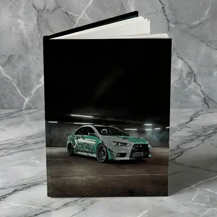 Mitsubishi Lancer Evolution Underground Parking Green Wrap