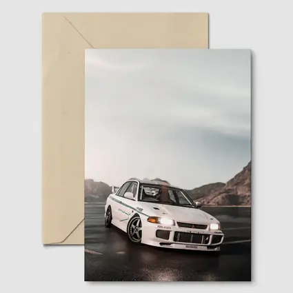 Mitsubishi Lancer Evolution White Mountain Road