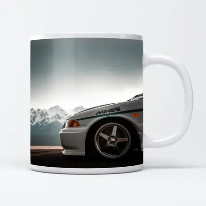 Mitsubishi Lancer Evolution Mountains Gray Sky