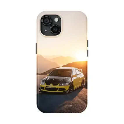 Mitsubishi Lancer Evolution Mountain Sunset Road