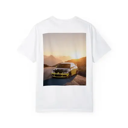 Mitsubishi Lancer Evolution Mountain Sunset Road