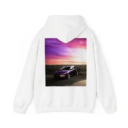 Mitsubishi Lancer Purple Car Sunset Sky