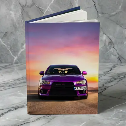 Mitsubishi Lancer Purple Car Sunset Sky