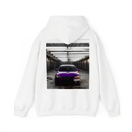 Mitsubishi Lancer Purple Inside Industrial Garage