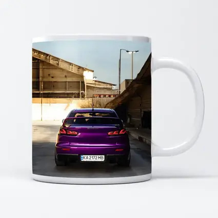 Mitsubishi Lancer Purple Rear Urban Garage