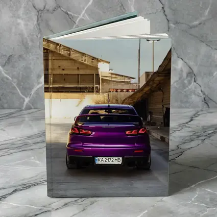 Mitsubishi Lancer Purple Rear Urban Garage