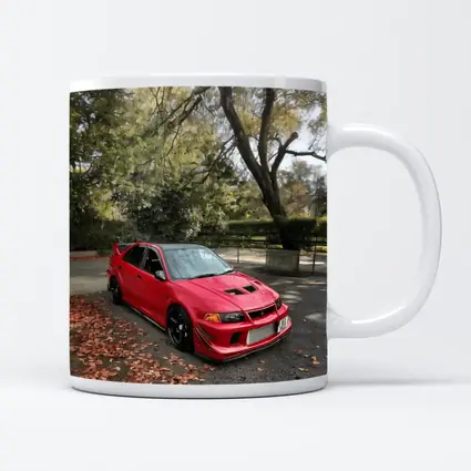Mitsubishi Lancer Evolution Red Park Setting