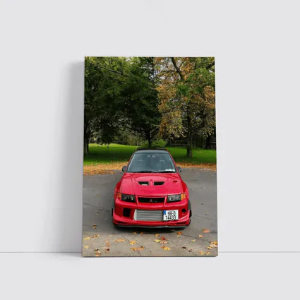 Red Mitsubishi Lancer Evo Park Setting