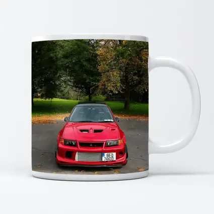 Red Mitsubishi Lancer Evo Park Setting