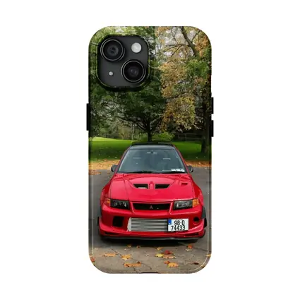 Red Mitsubishi Lancer Evo Park Setting