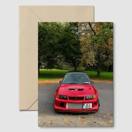 Red Mitsubishi Lancer Evo Park Setting