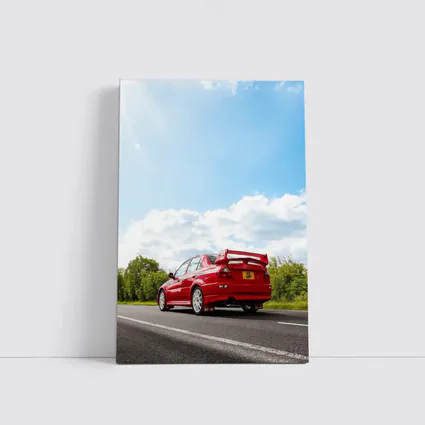 Mitsubishi Lancer Evolution Red Road Drive