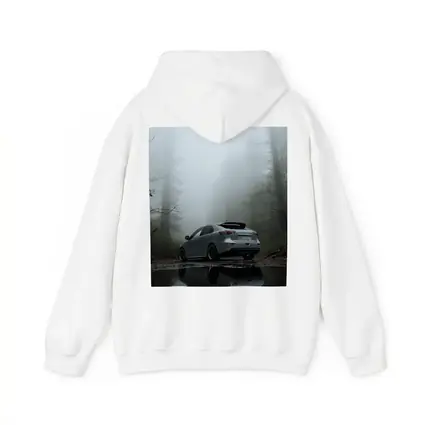 Mitsubishi Lancer Silver Car Foggy Forest