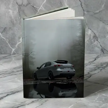 Mitsubishi Lancer Silver Car Foggy Forest