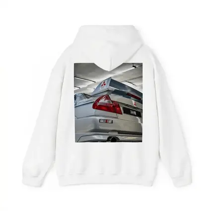 Mitsubishi Lancer Evolution Silver Garage Rear