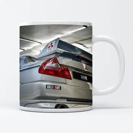 Mitsubishi Lancer Evolution Silver Garage Rear