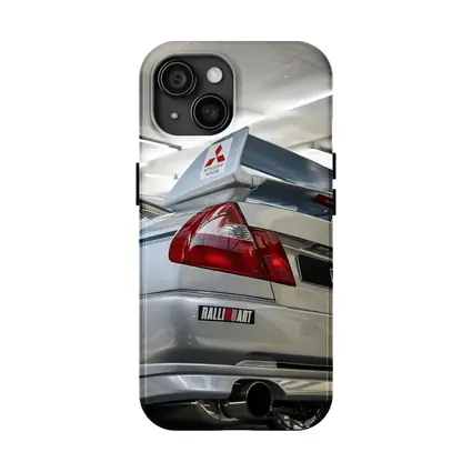 Mitsubishi Lancer Evolution Silver Garage Rear