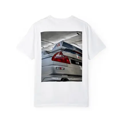 Mitsubishi Lancer Evolution Silver Garage Rear