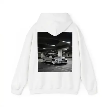 Mitsubishi Lancer Evolution Silver Parking Garage