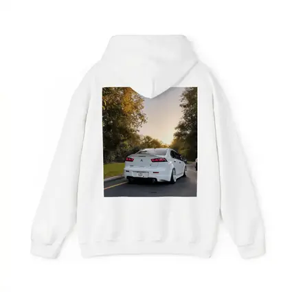 Mitsubishi Lancer White Slammed Street Sunset