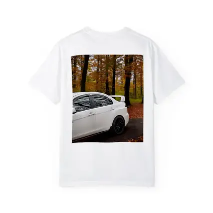 Mitsubishi Lancer Evo White Autumn Forest
