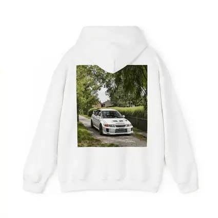 Mitsubishi Lancer Evolution White Gravel Road