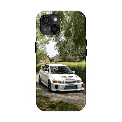 Mitsubishi Lancer Evolution White Gravel Road
