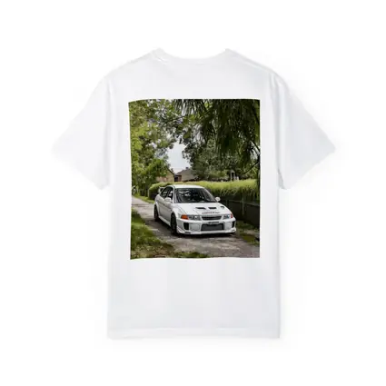 Mitsubishi Lancer Evolution White Gravel Road
