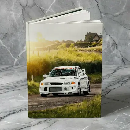 Mitsubishi Lancer Evolution White Rally Road