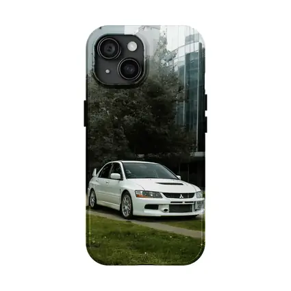 Mitsubishi Lancer Evolution White Urban City