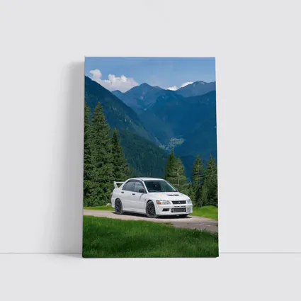 Mitsubishi Lancer Evolution White Mountain Road