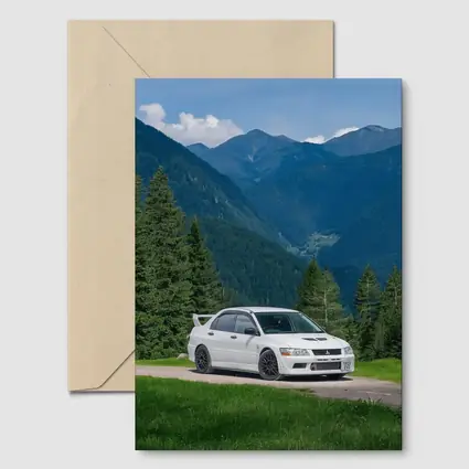 Mitsubishi Lancer Evolution White Mountain Road