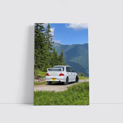 Mitsubishi Lancer Evolution White Mountain Road