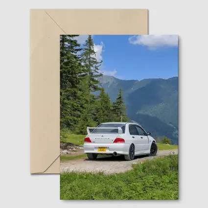 Mitsubishi Lancer Evolution White Mountain Road