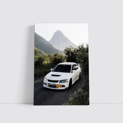 Mitsubishi Lancer Evolution White Mountain Road