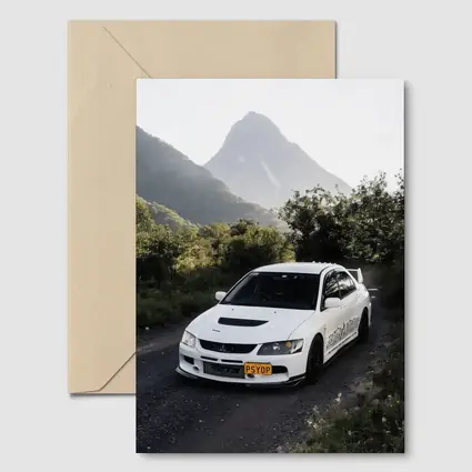 Mitsubishi Lancer Evolution White Mountain Road