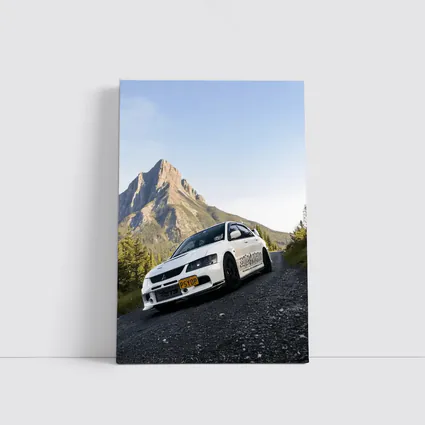Mitsubishi Lancer Evolution White Mountain Road