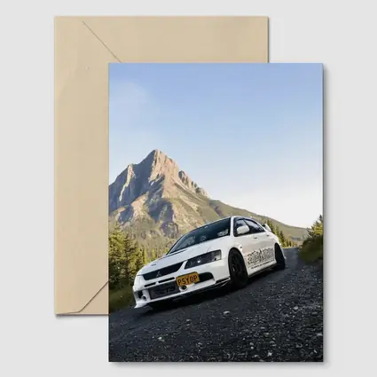 Mitsubishi Lancer Evolution White Mountain Road
