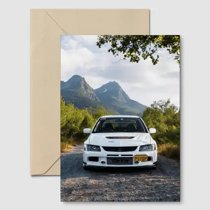Mitsubishi Lancer Evolution White Mountain Road