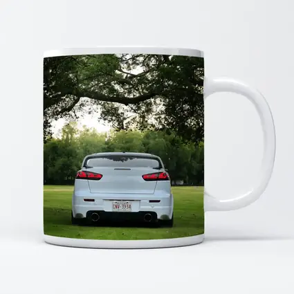 Mitsubishi Lancer White Rear Park Setting