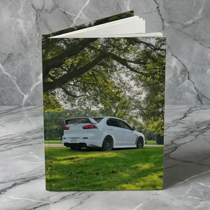 Mitsubishi Lancer Evolution White Park Setting